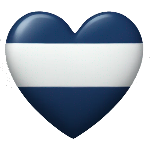 Navy blue heart  emoji