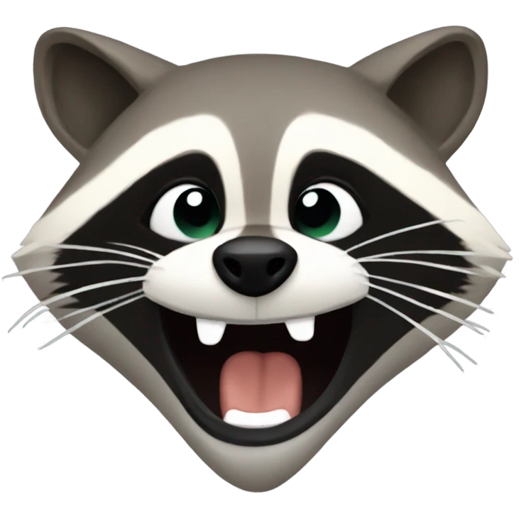 Raccoon spitting  emoji