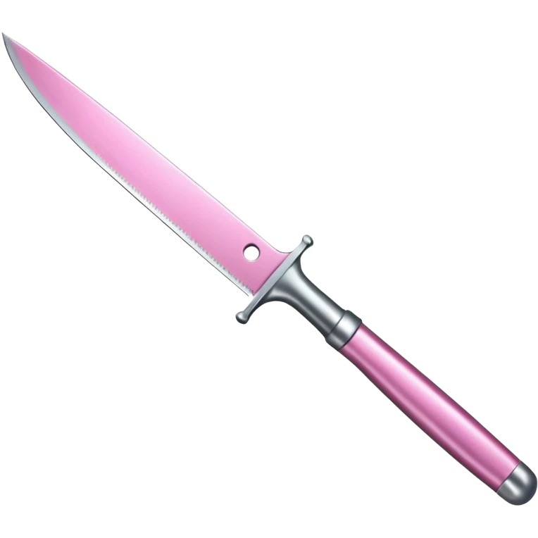 glitter pink knife emoji