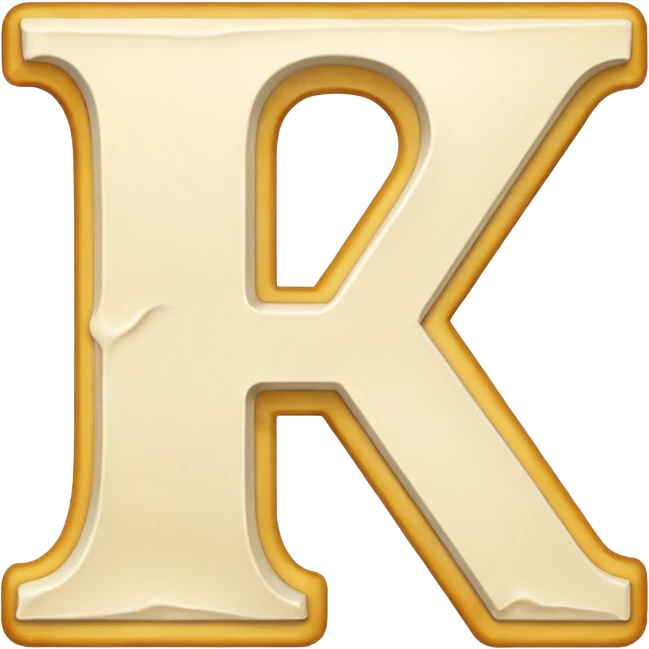 Letter colored Creamy emoji