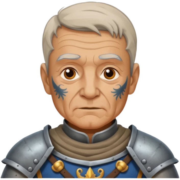elderly tattooed knight emoji