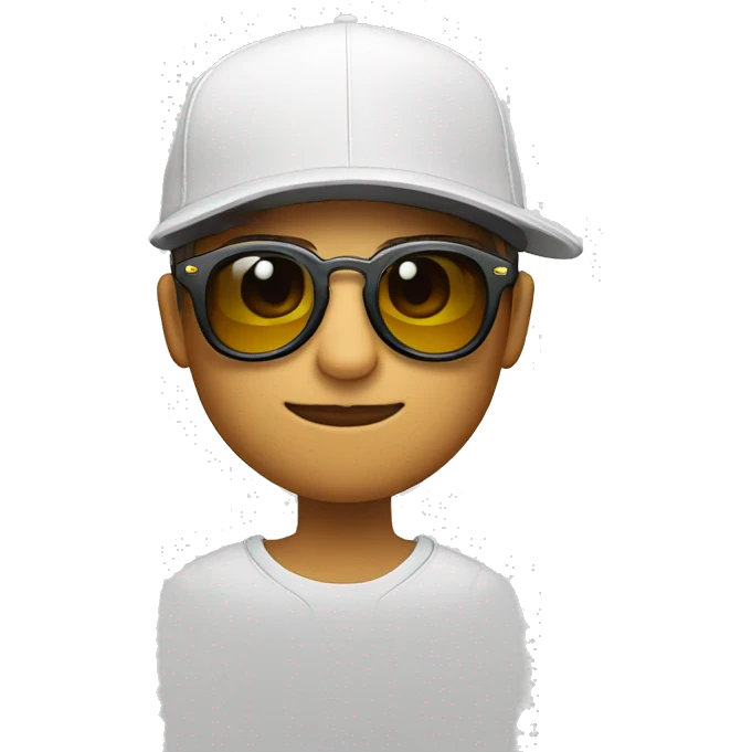 Persona con gorra y gafas con la piel blanca  emoji