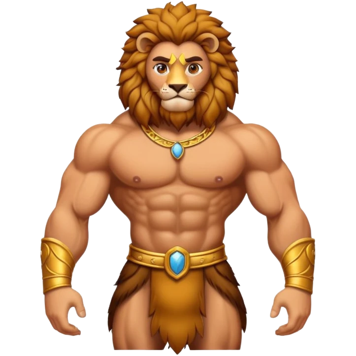 Hercules wearing a lion  emoji