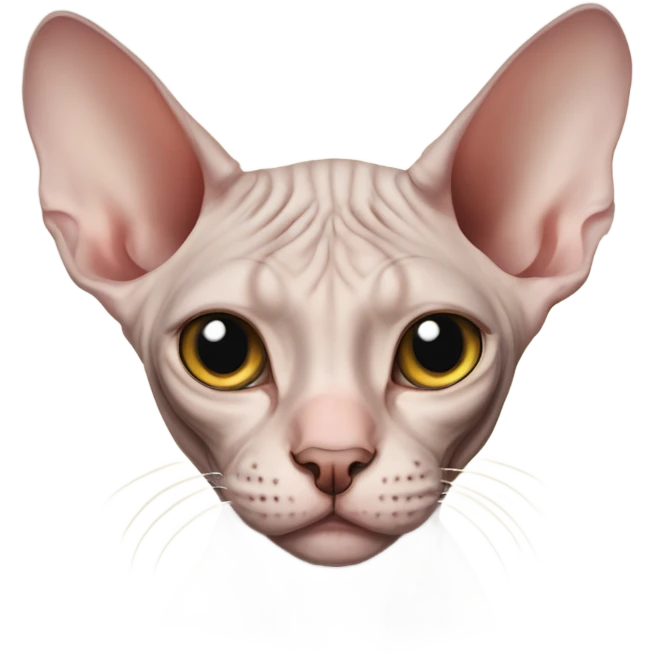 Sphynx cat without one eye emoji