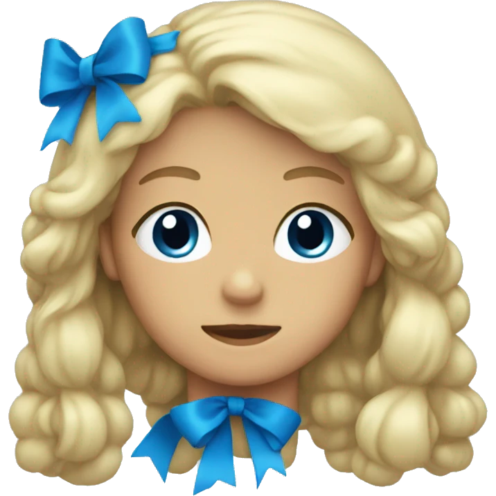 blue bow  emoji