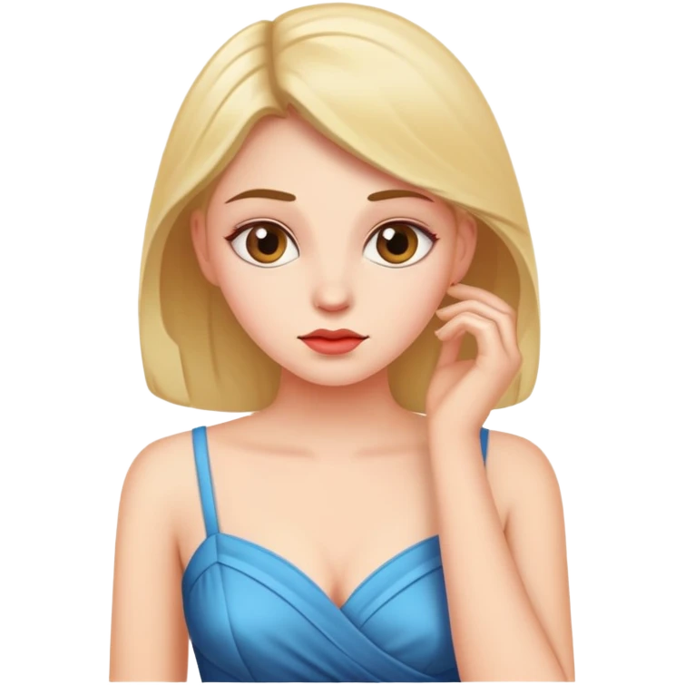 Женщина думает о платье emoji