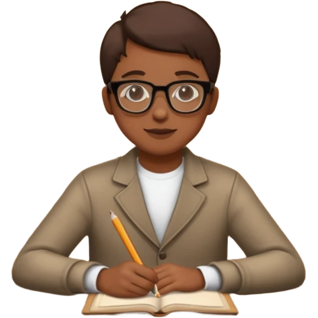 small private educational institute with table, one student emoji