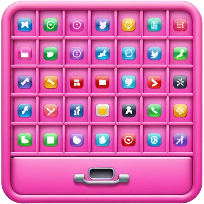pink app drawer  emoji