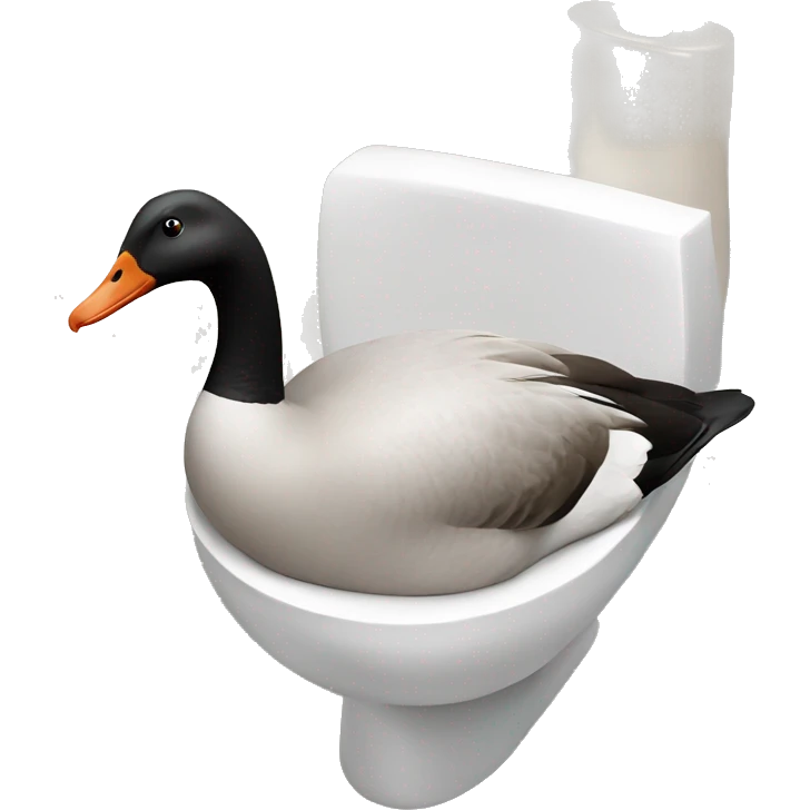 goose on toilet emoji