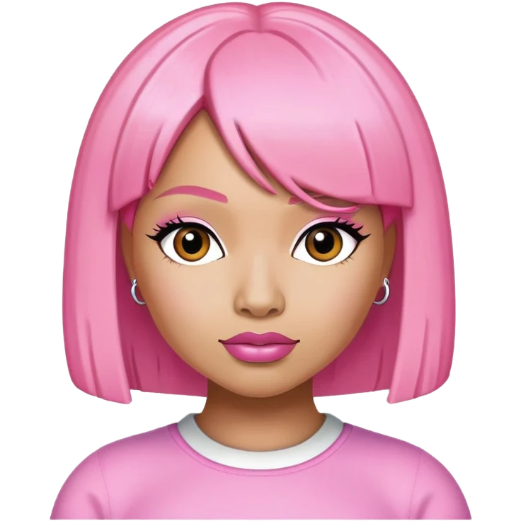 Nicki minaj pink bob emoji