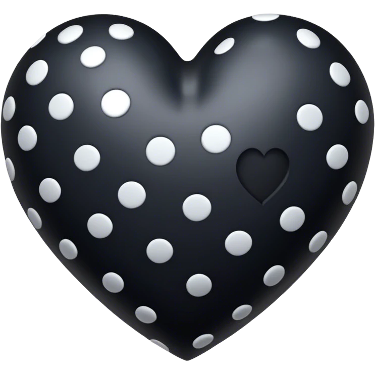 Spotty black heart emoji