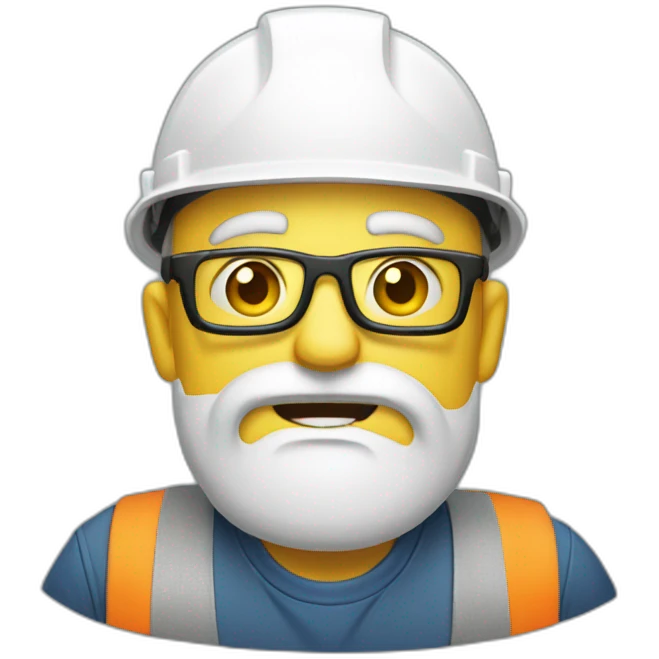 surprised-bald-beard-nerd-construction-worker emoji