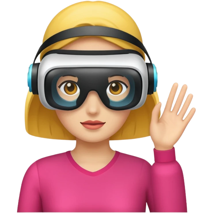 VR wear woman emoji
