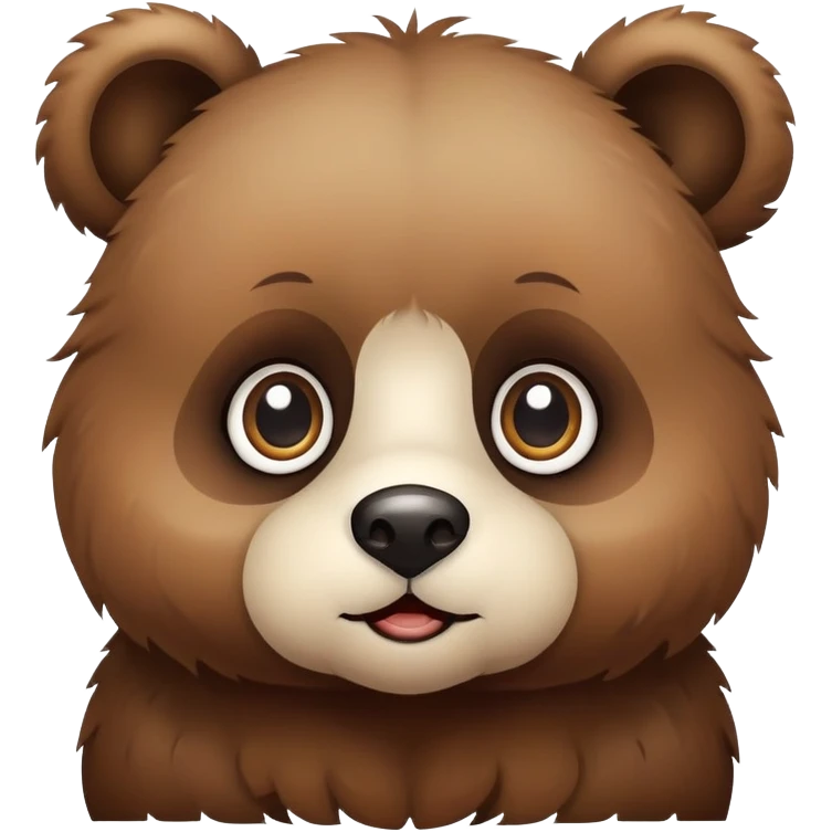 Cute bear cub with big eyes emoji