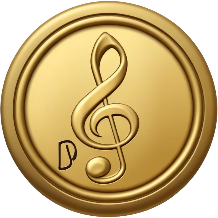 round seal with music note emoji