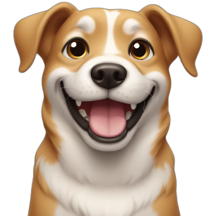 Dog smiling  emoji