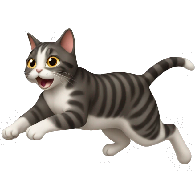 cat running emoji