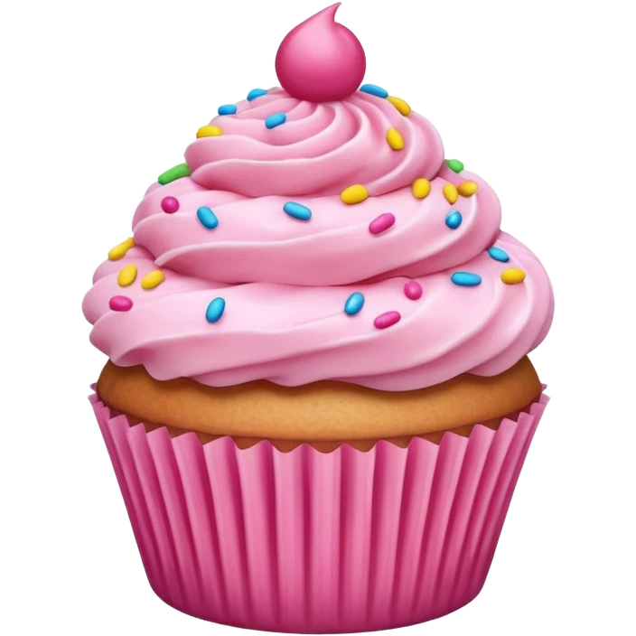 cupcake with pink icing emoji