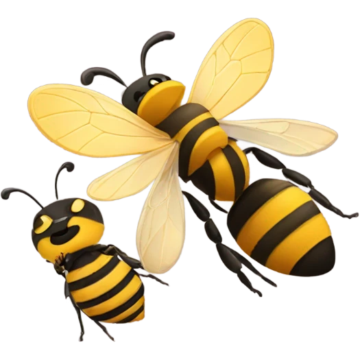 A bee and a b emoji