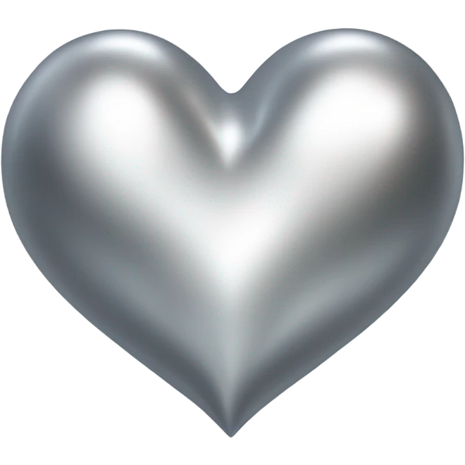 Silver space heart  emoji