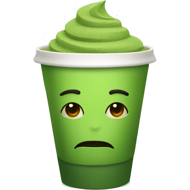 Matcha in a To go cup without face  emoji