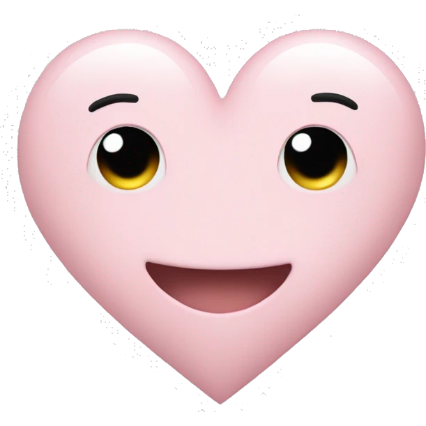 light pink heart ￼ emoji