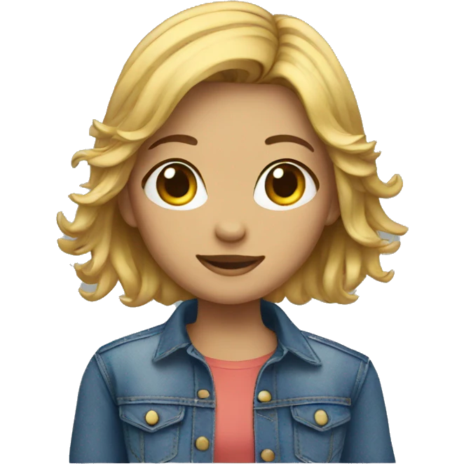 Girl with blue Jean emoji