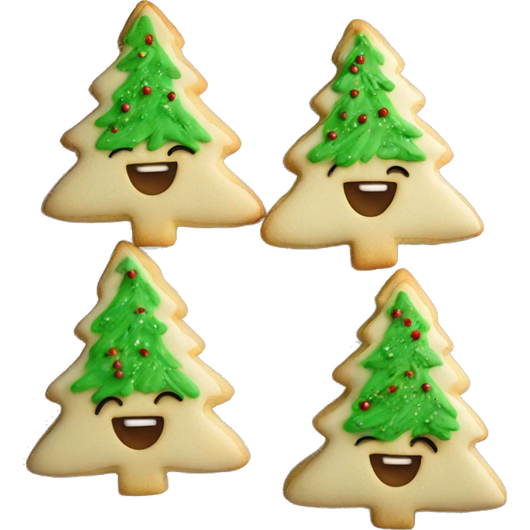 Christmas tree sugar cookie emoji
