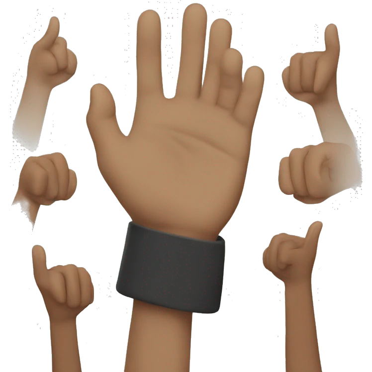 realistic friends high-fiving emoji