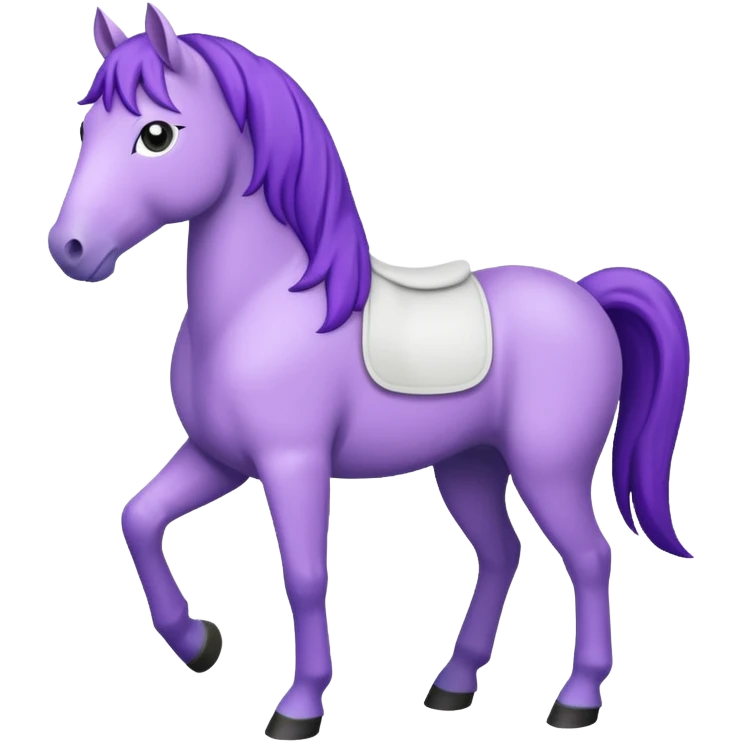 Purple horse wearing white t-shirt

 emoji
