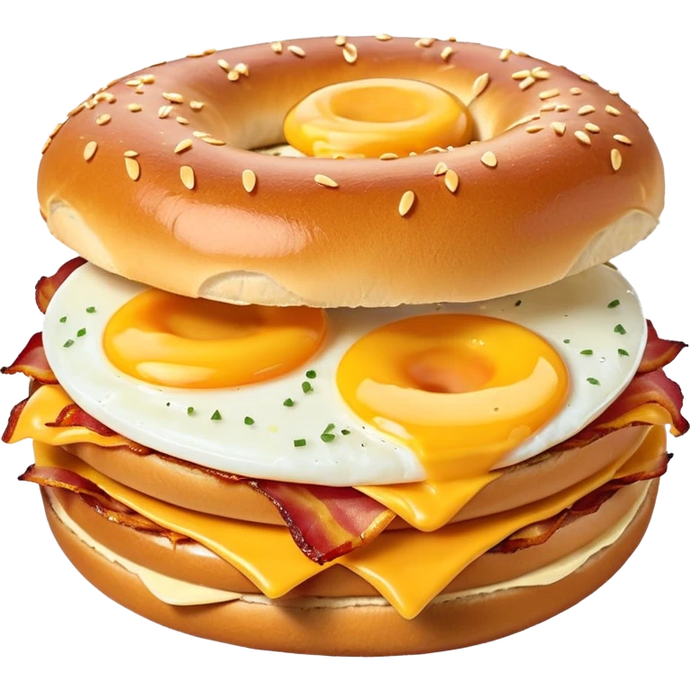 Bacon egg and cheese bagel emoji