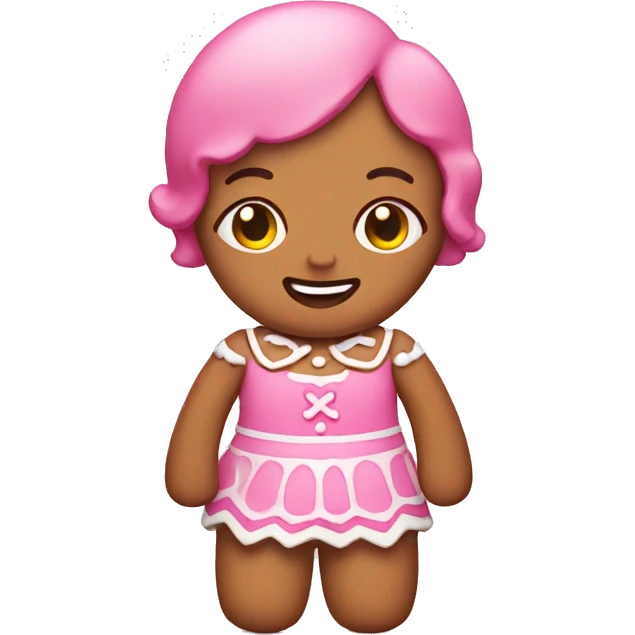 pink gingerbread girl emoji