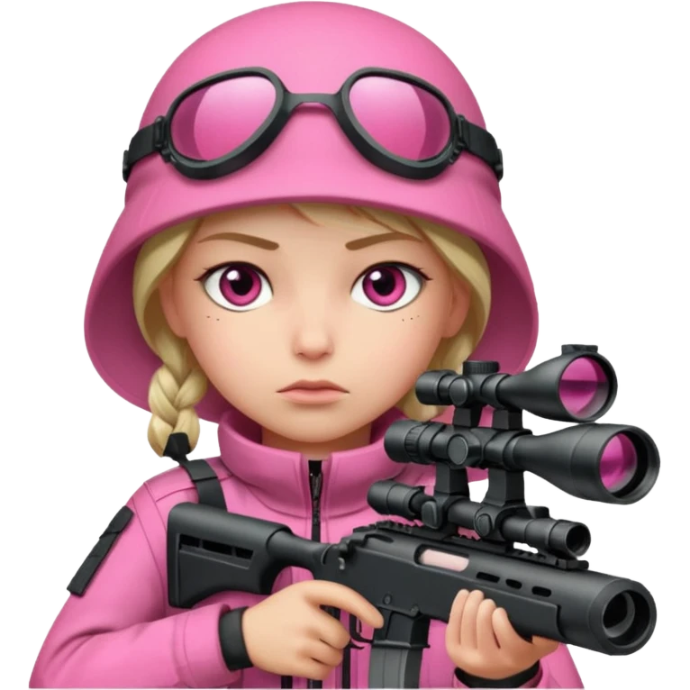 Pretty pink sniper emoji