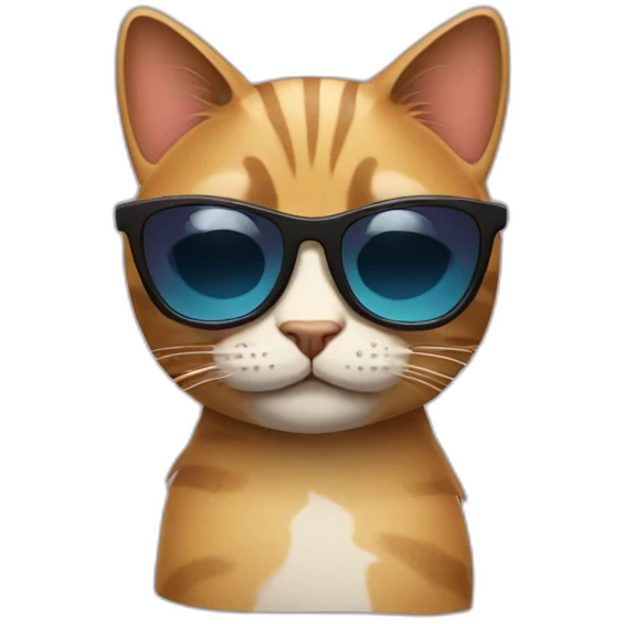 Cat with sunglasses emoji