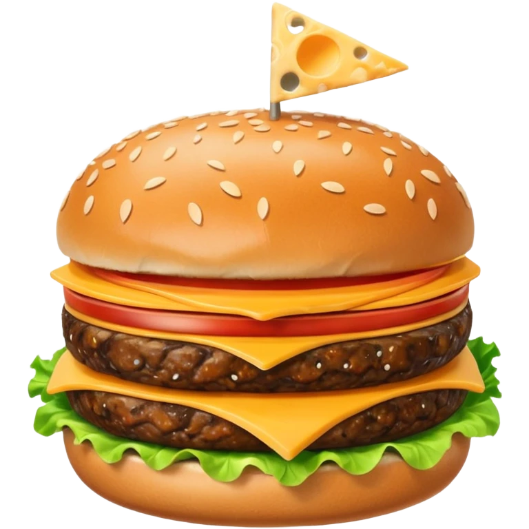A burger with a camera lens as the bun emoji