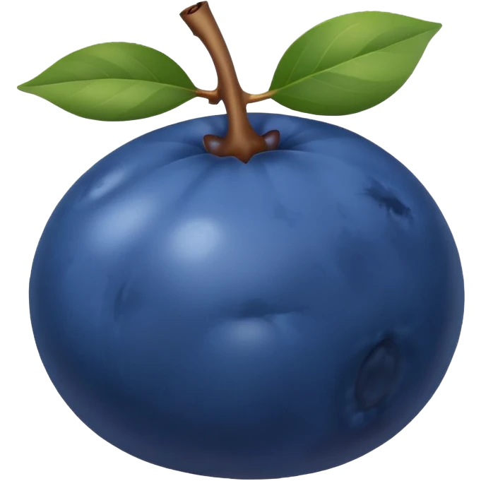 Single blueberry flat emoji