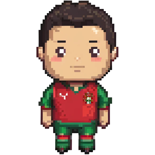 Cristiano Ronaldo soccer player in Portugal jersey emoji