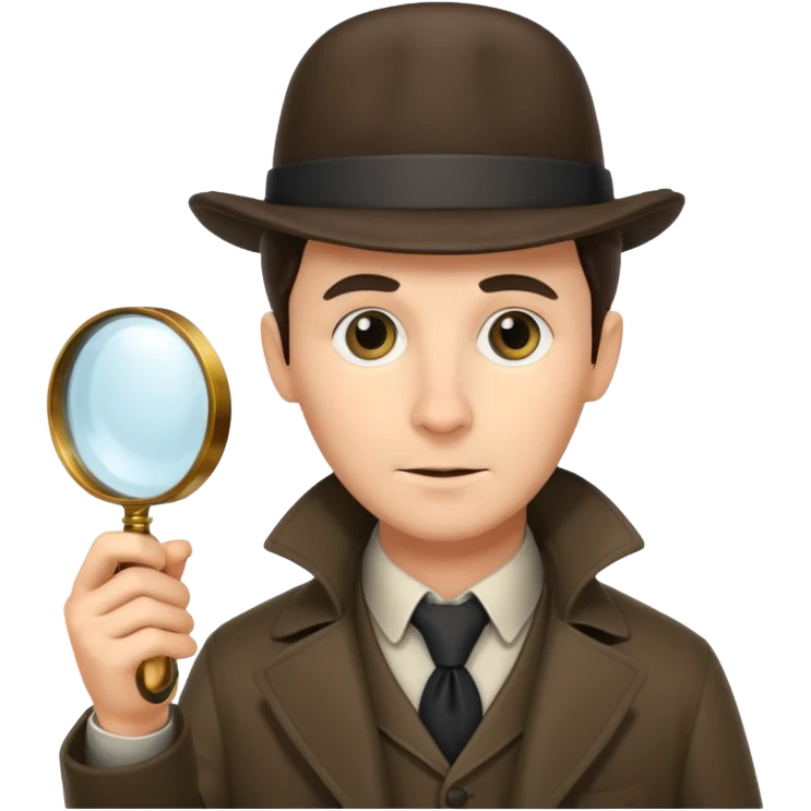 detective, Sherlock Homes, magnifying glass emoji