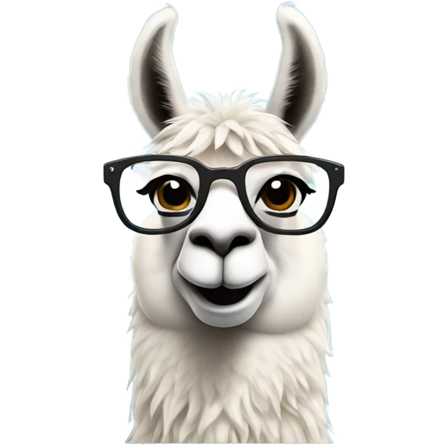 lama with glasses talking on the phone emoji