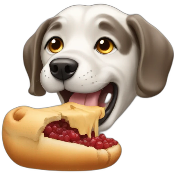 dog eating emoji