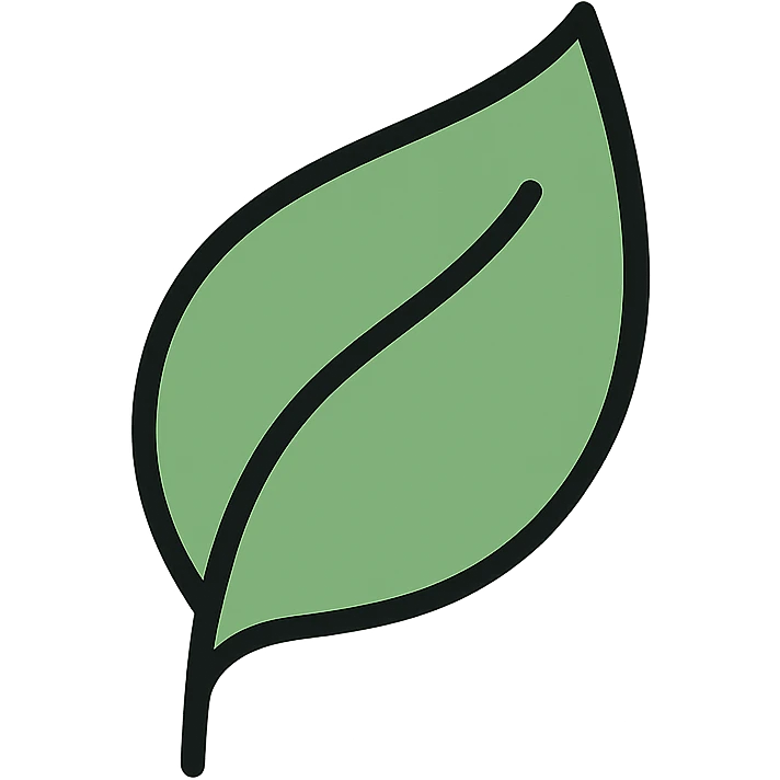 Minimalist elegant leaf logo with clean lines, representing a corporate environmental commitment, professional and sophisticated emoji