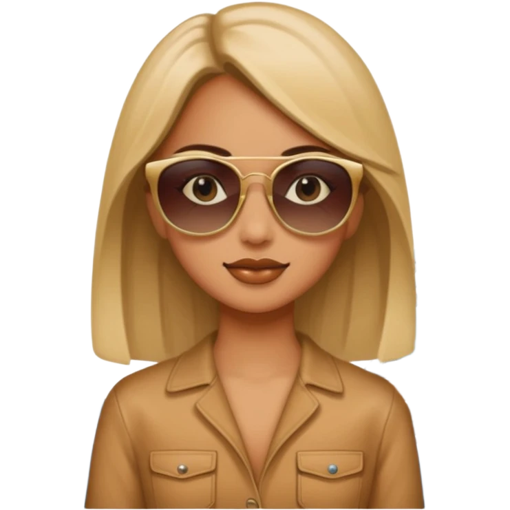 GIRL in sunglasses by car emoji