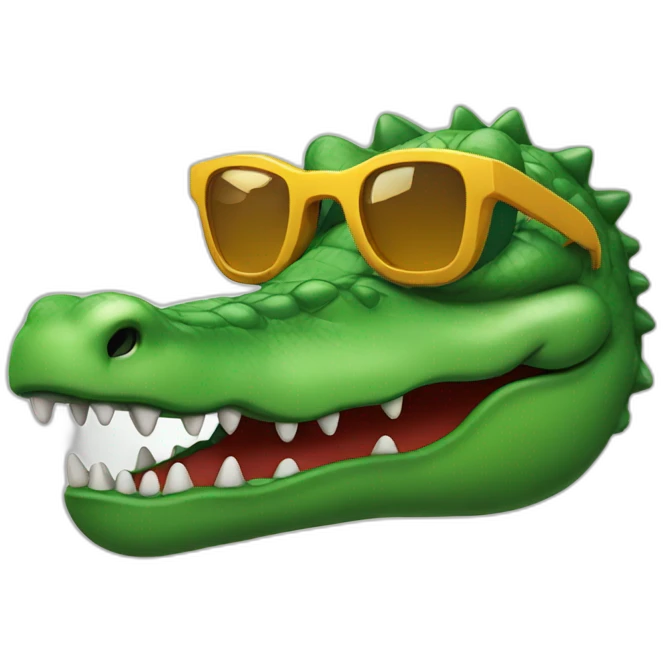 aligator whit sun glasses emoji