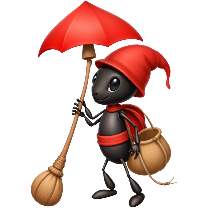 ant with red bindle emoji