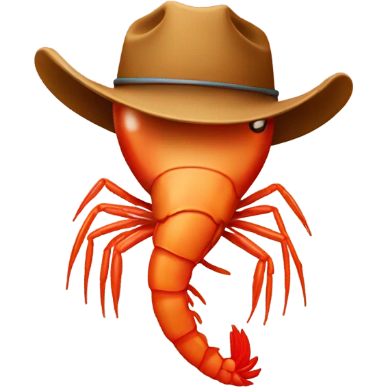 shrimp with a cowboy hat emoji