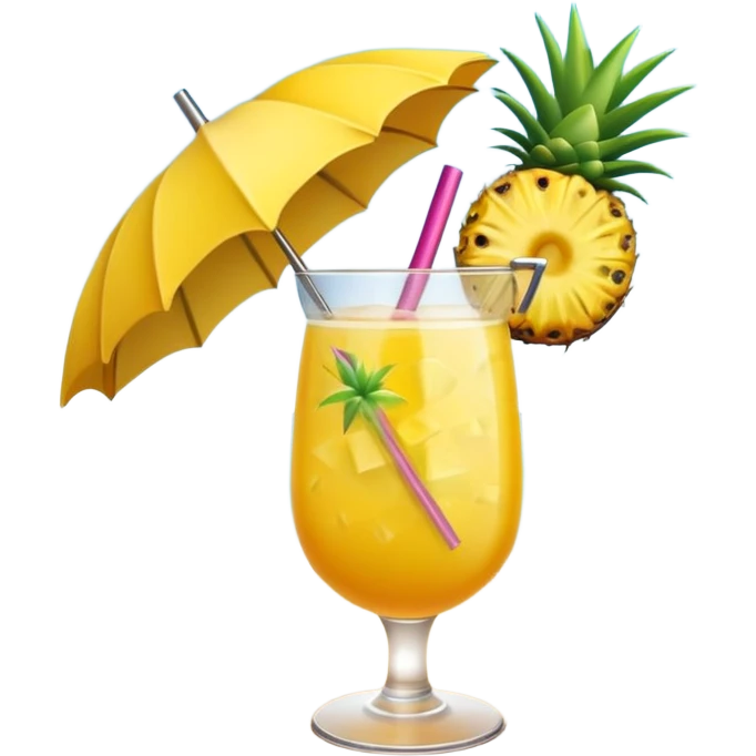 tropical drink with a tiny umbrella, summer theme emoji