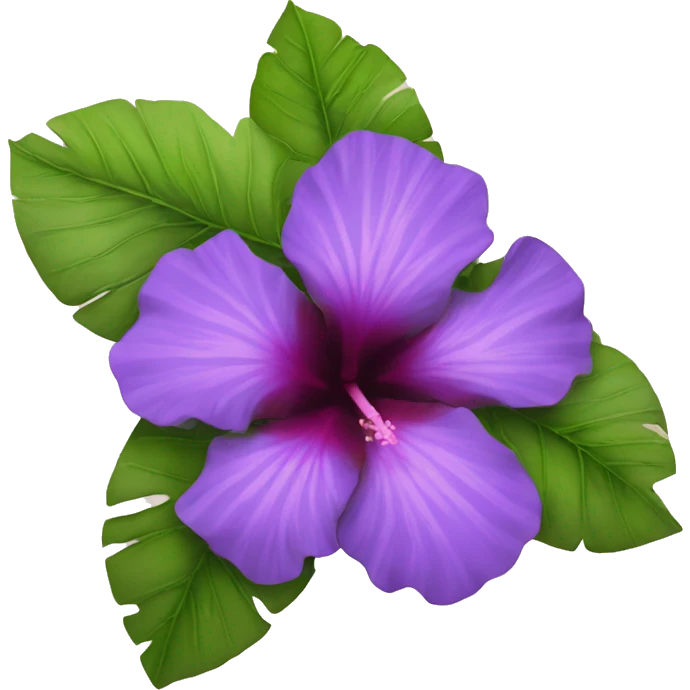 Purple hibiscus flower emoji