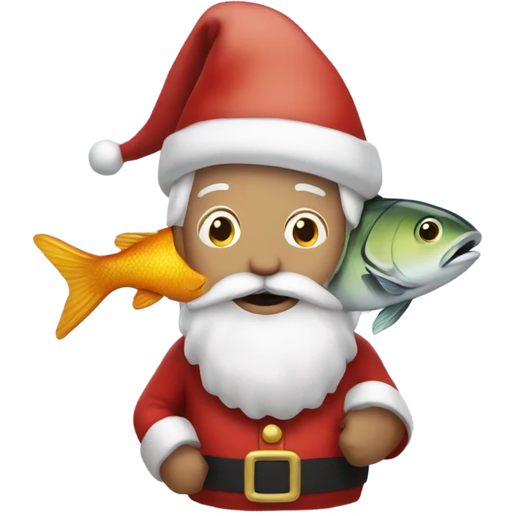 Santa with fish  emoji