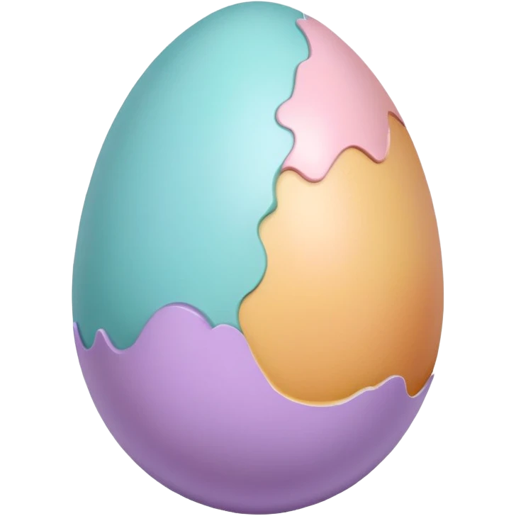 Pastel painted colored egg emoji