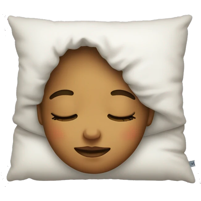 dreaming girl with her eyes closed on a pillow emoji